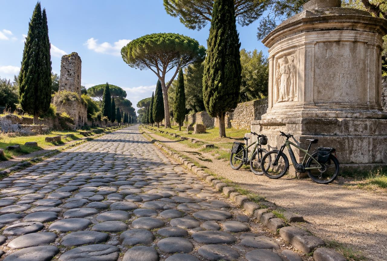 Appian Way E-Bike Tour with Aqueduct Park